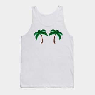 green leaves palm tree illustration Tank Top